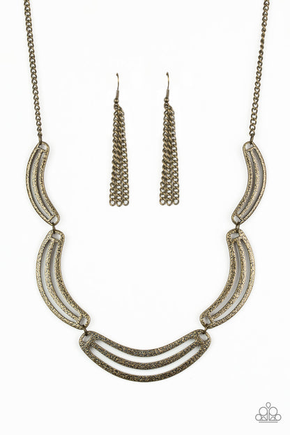 Palm Springs Pharaoh - brass - Paparazzi necklace