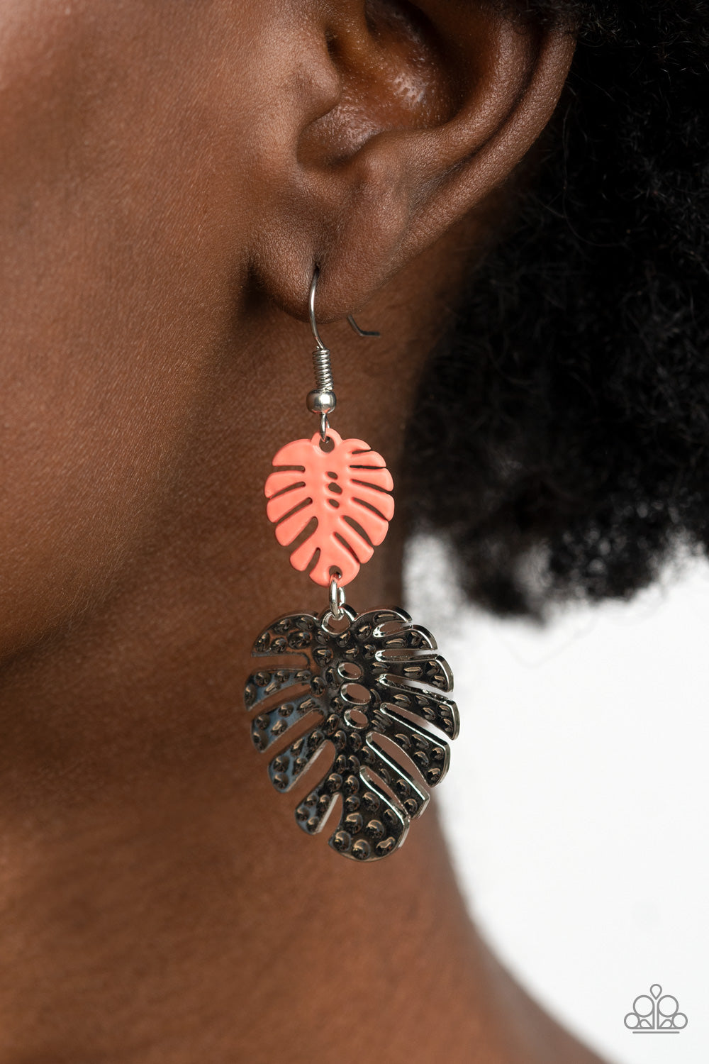 Palm Tree Cabana - orange - Paparazzi earrings