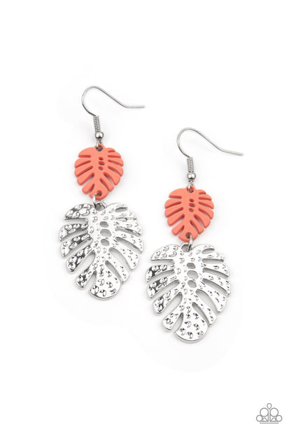 Palm Tree Cabana - orange - Paparazzi earrings