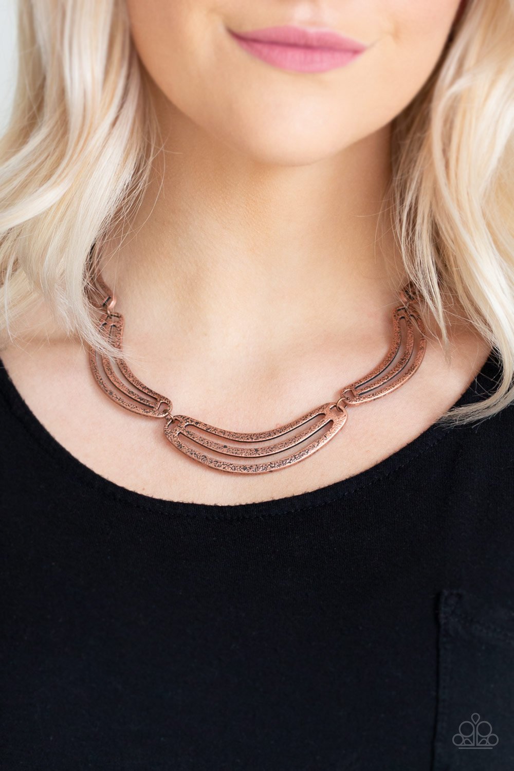 Palm Springs Pharaoh-copper-Paparazzi necklace