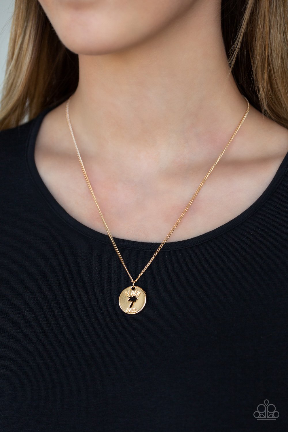 Palm Tree Paradise-gold-Paparazzi necklace