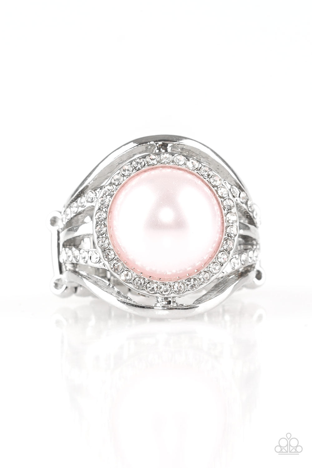 Pampered In Pearls - pink - Paparazzi ring