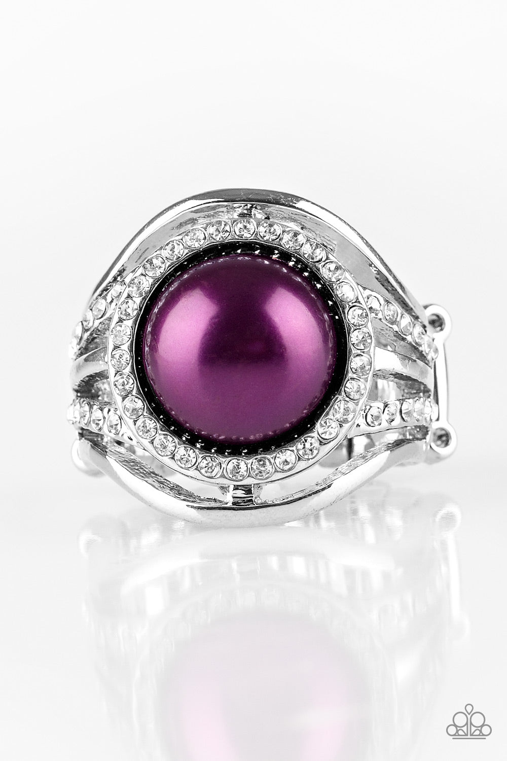 Pampered in Pearls - purple - Paparazzi ring