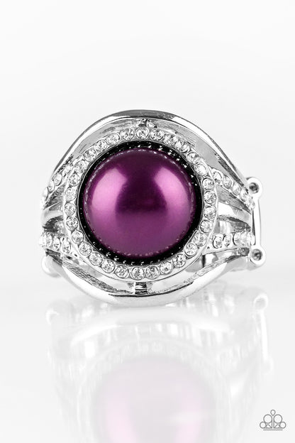 Pampered in Pearls - purple - Paparazzi ring