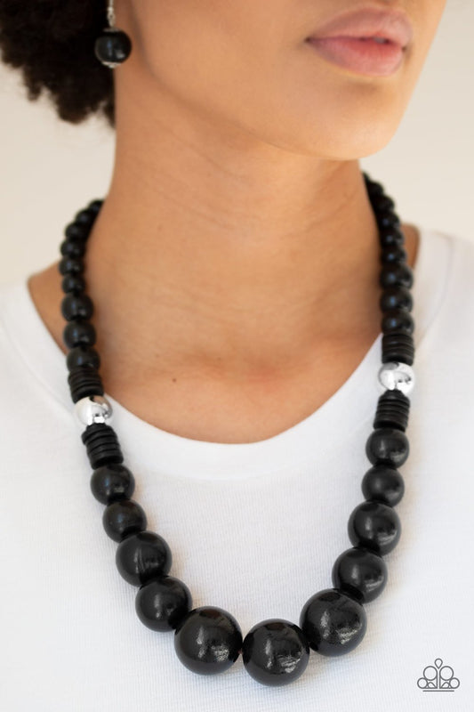 Panama Panorama-black-Paparazzi necklace
