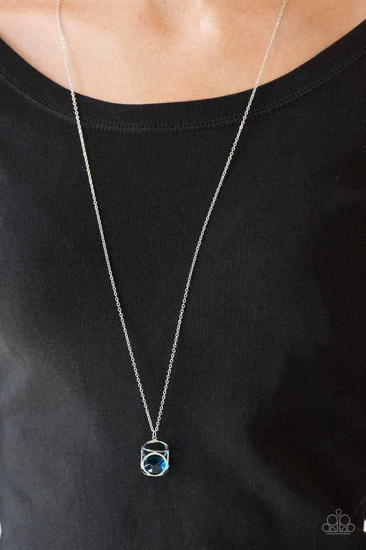 Pandoras Box-blue-Paparazzi necklace