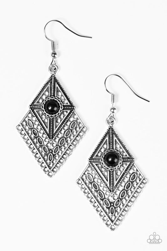 Paradise ISLANDER - Black - Paparazzi earrings