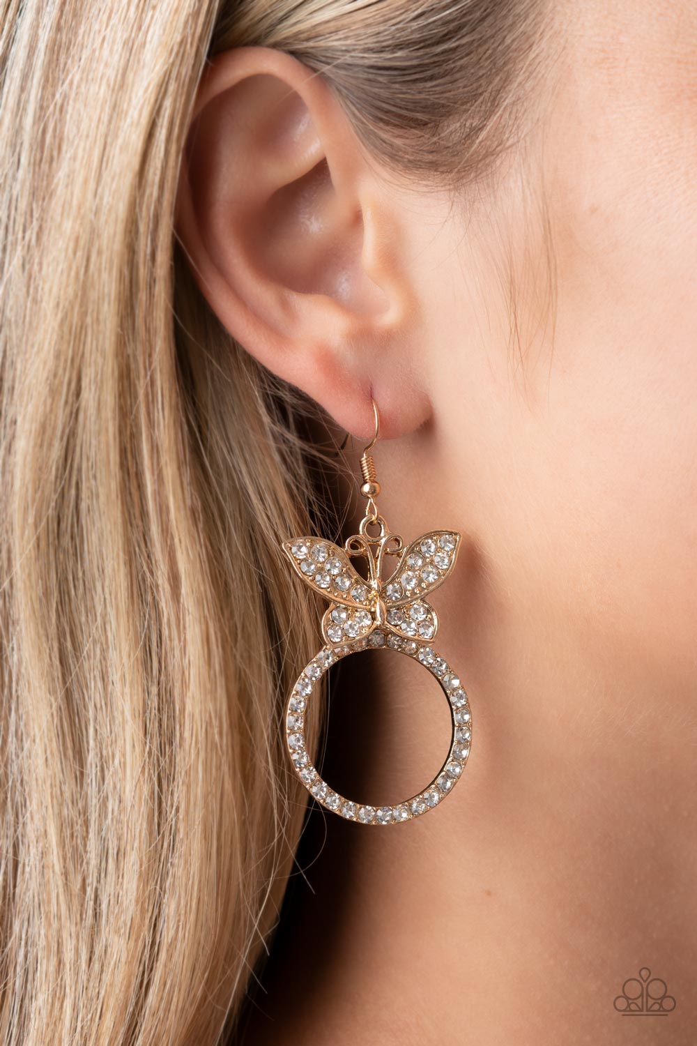Paradise Found - gold - Paparazzi earrings