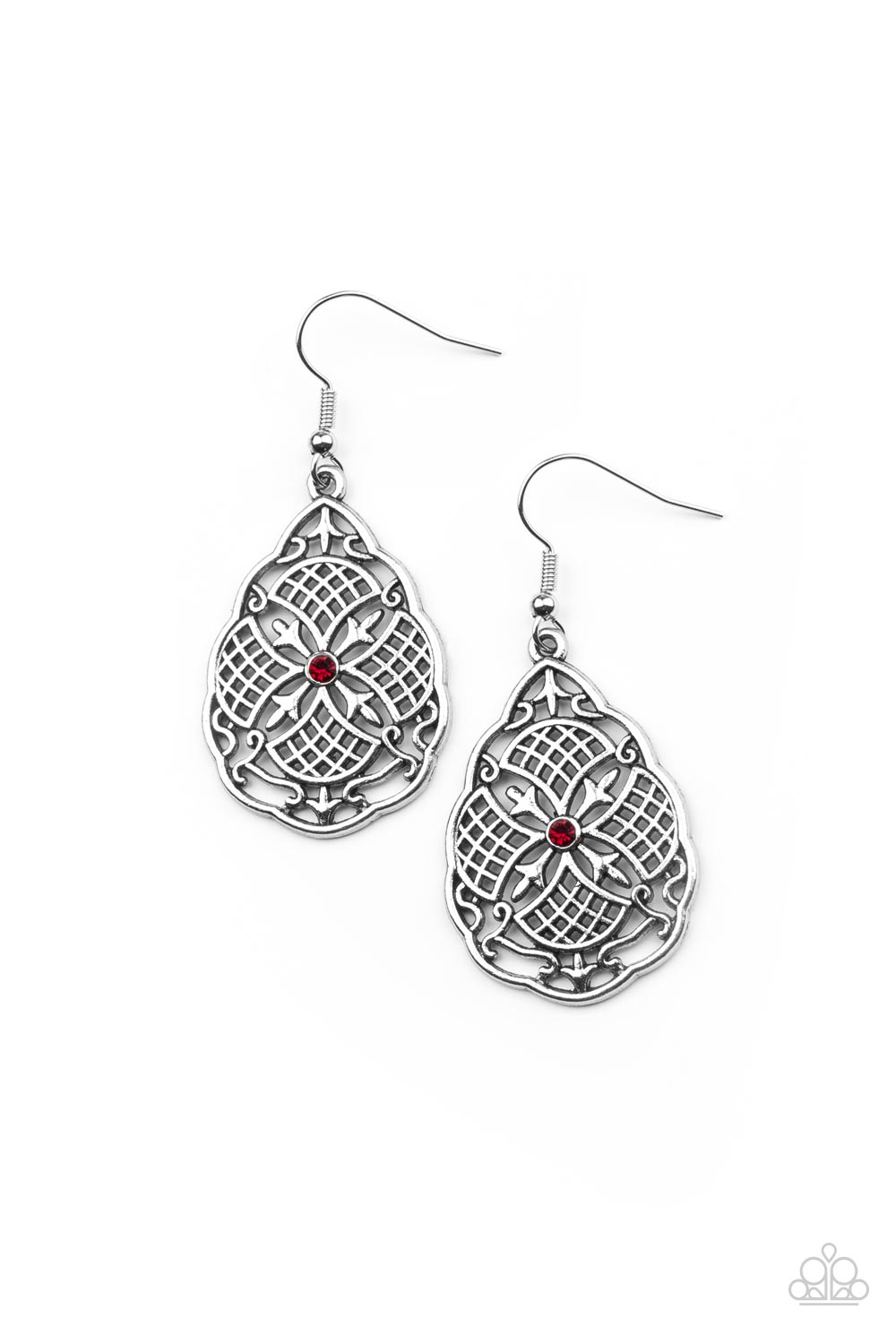 Paradise Picnic - red - Paparazzi earrings