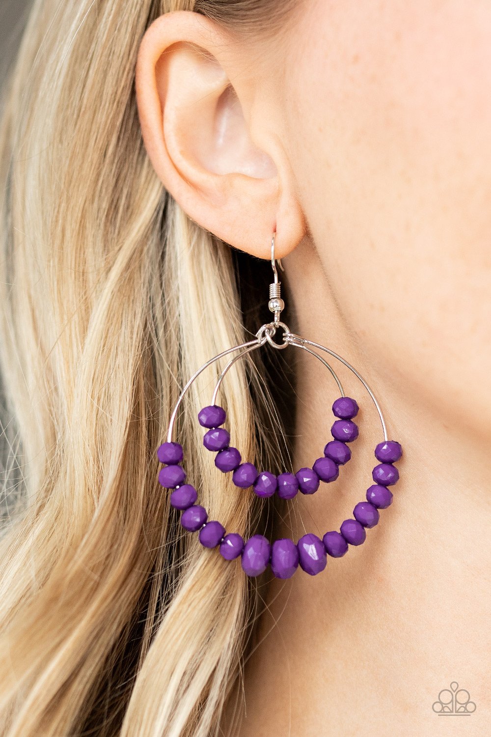 Paradise Party-purple-Paparazzi earrings