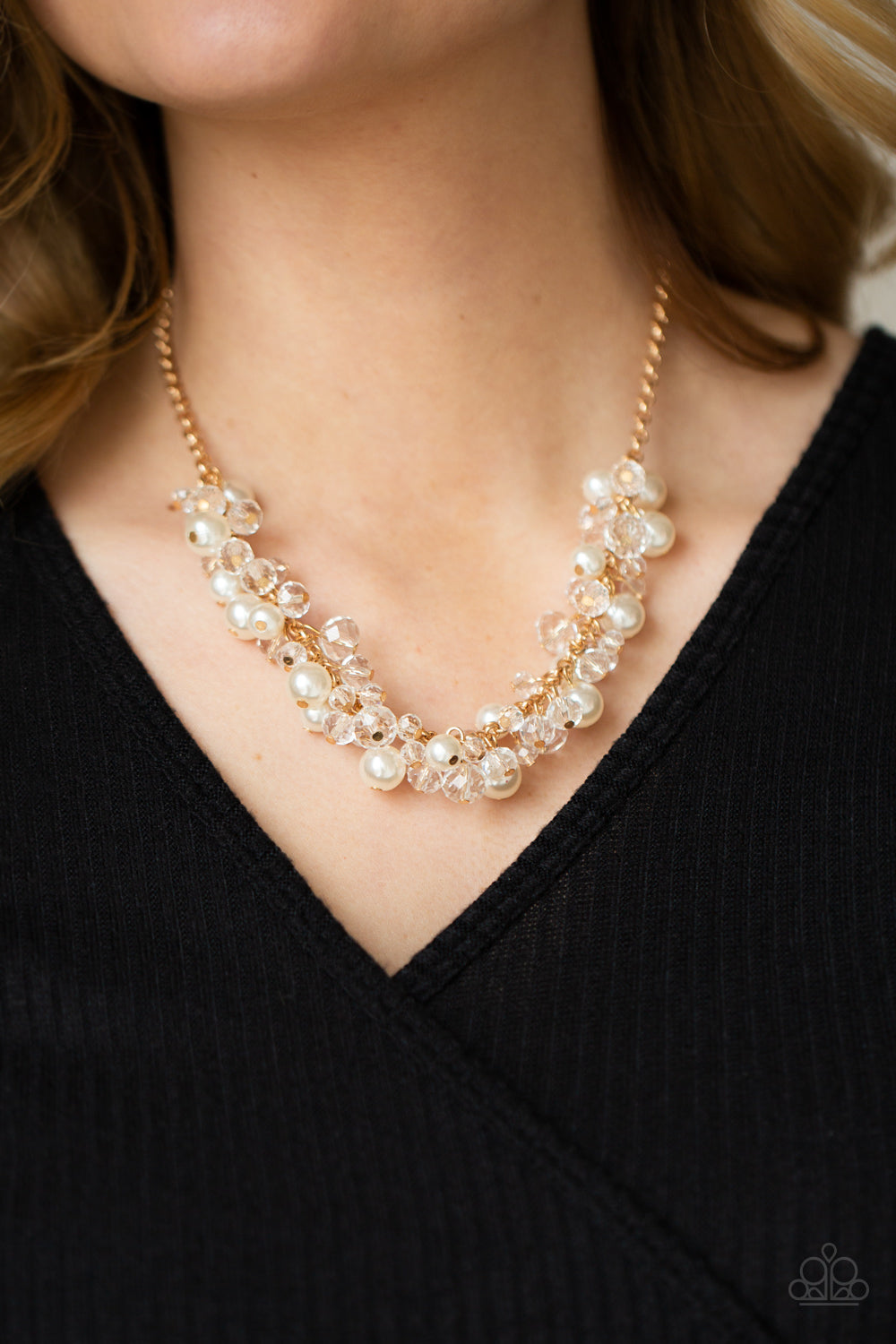 Pardon My Fringe - gold - Paparazzi necklace