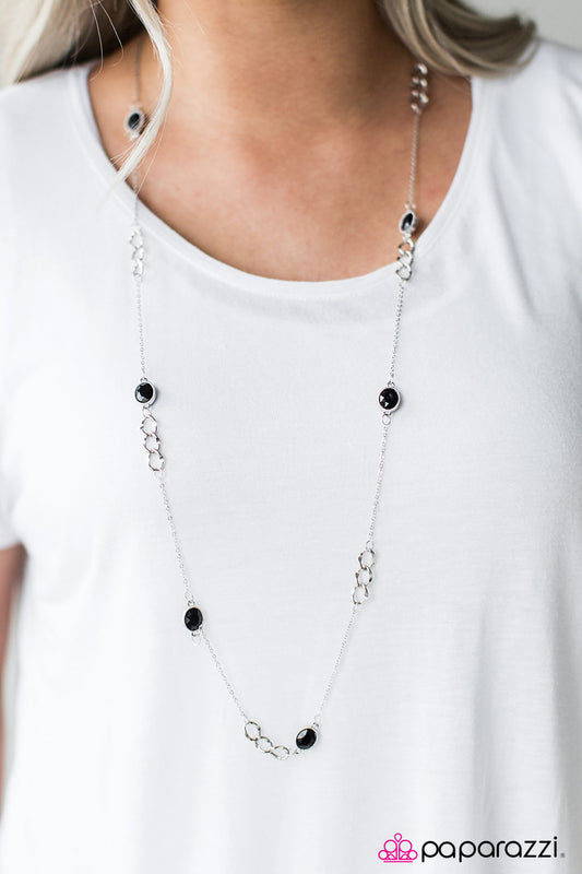 Parisian Romance - Black - Paparazzi necklace
