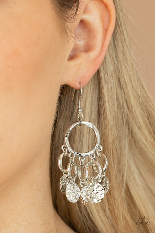 Partners in CHIME - silver - Paparazzi earrings