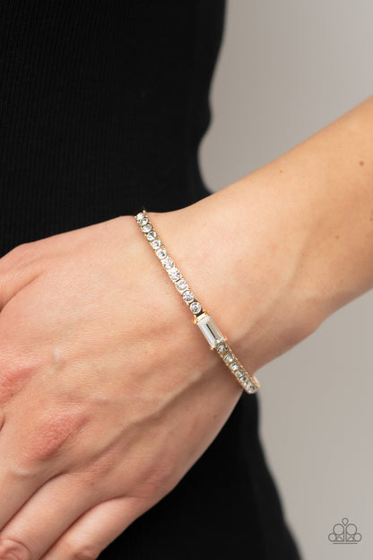 Party Crashing Couture - Gold - Paparazzi bracelet