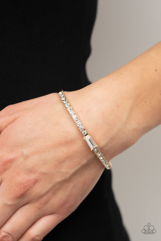 Party Crashing Couture - Gold - Paparazzi bracelet
