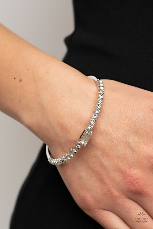 Party Crashing Couture - white - Paparazzi bracelet