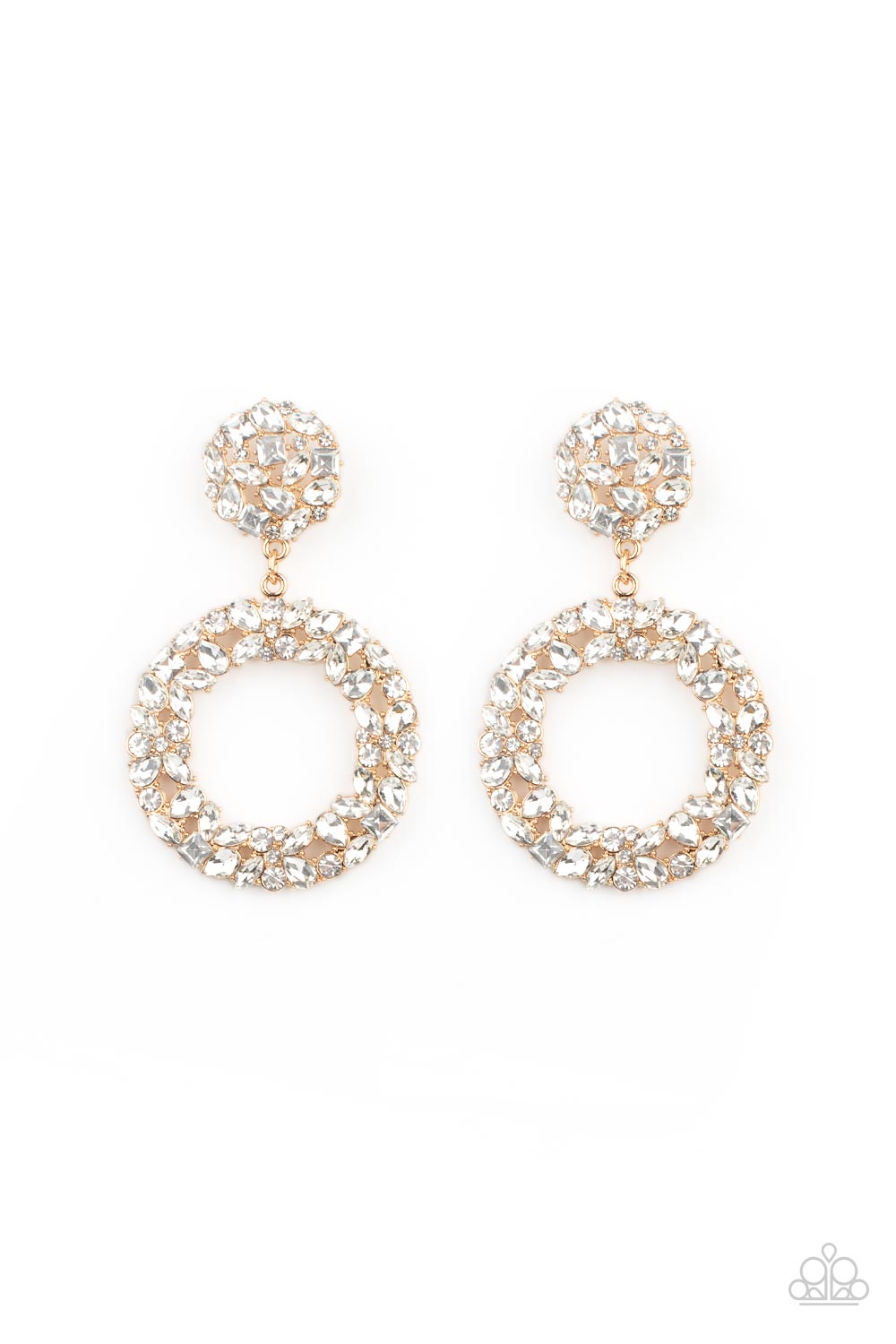 Party Ensemble - gold - Paparazzi earrings