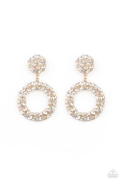 Party Ensemble - gold - Paparazzi earrings