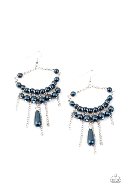 Party Planner Posh - blue - Paparazzi earrings
