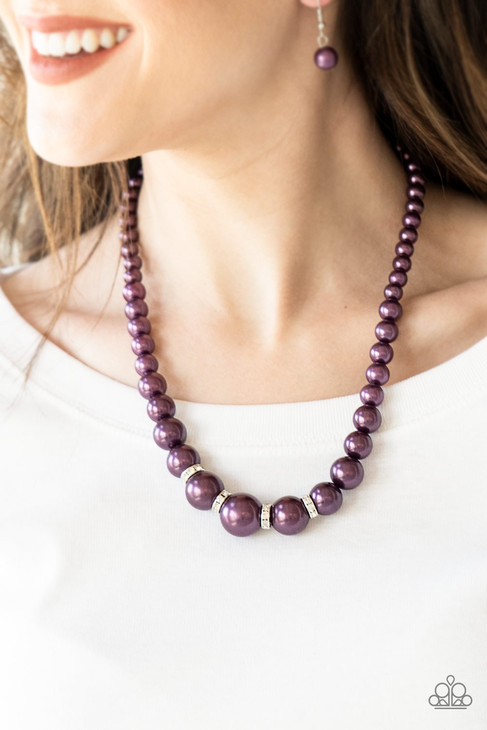 Party Pearls - purple - Paparazzi necklace