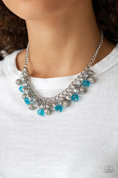 Party Spree-blue-Paparazzi necklace