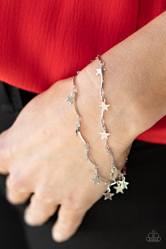 Party in the USA - silver - Paparazzi bracelet