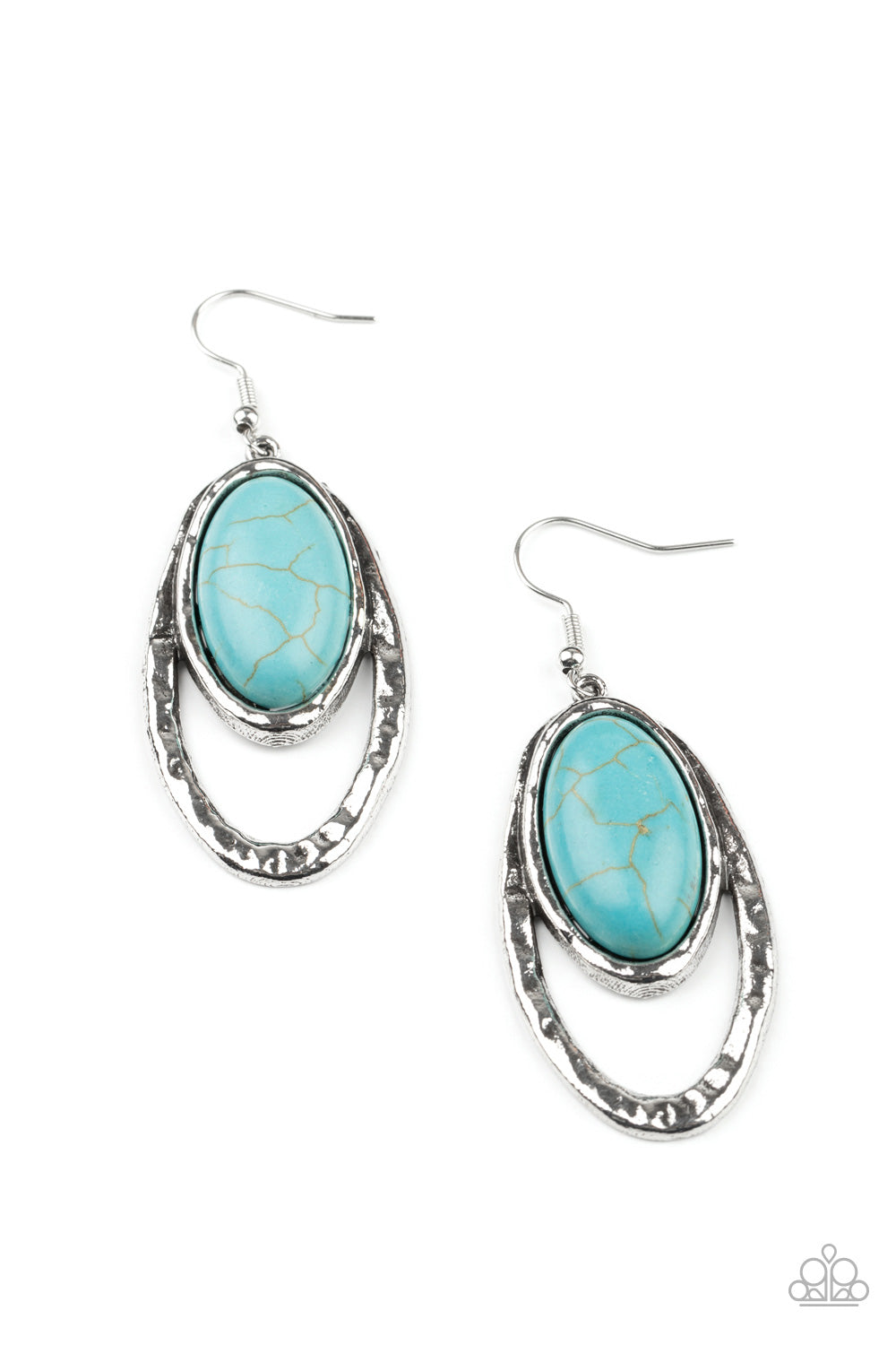 Pasture Paradise - blue - Paparazzi earrings