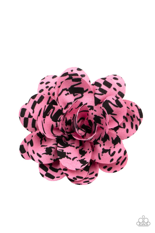Patterned Paradise - pink - Paparazzi hair clip