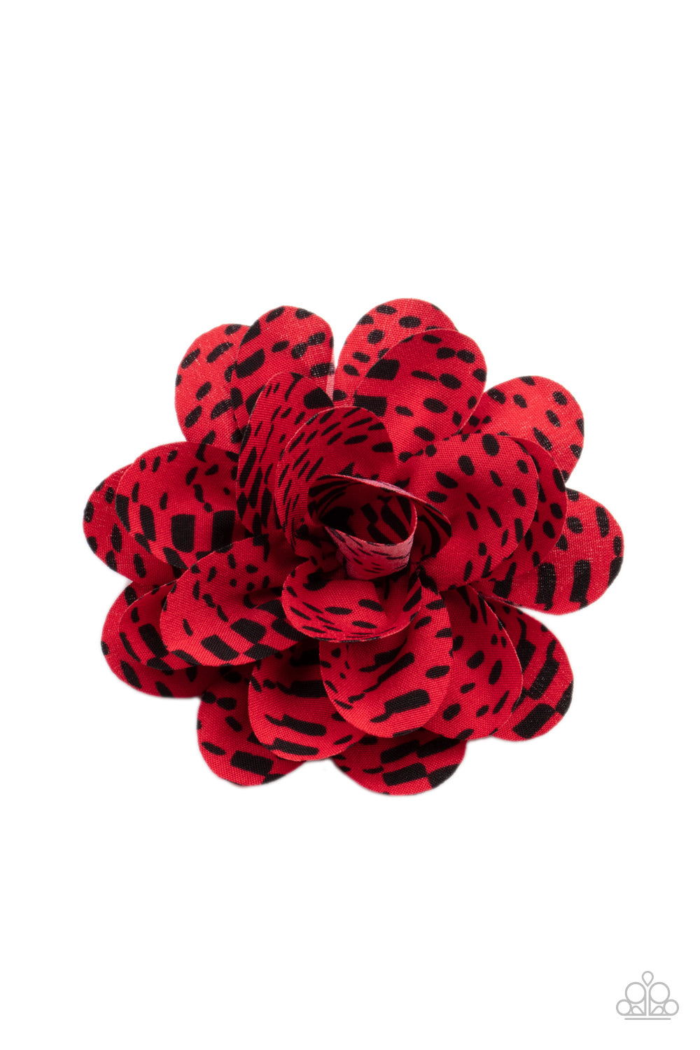 Patterned Paradise - red - Paparazzi hair clip