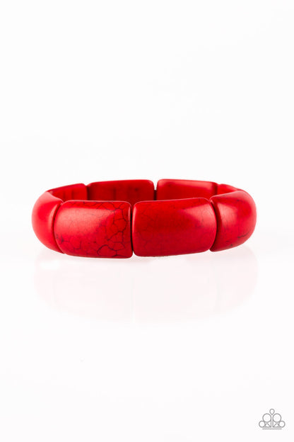 Peace Out - red - Paparazzi bracelet