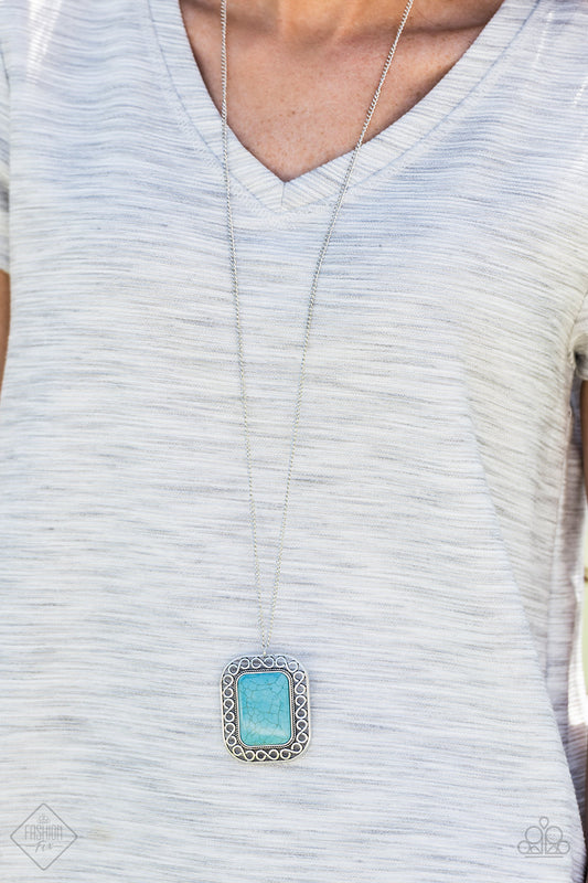 Peaceful Plains- blue - Paparazzi necklace