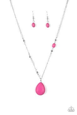 Peaceful Prairies - pink - Paparazzi necklace – JewelryBlingThing