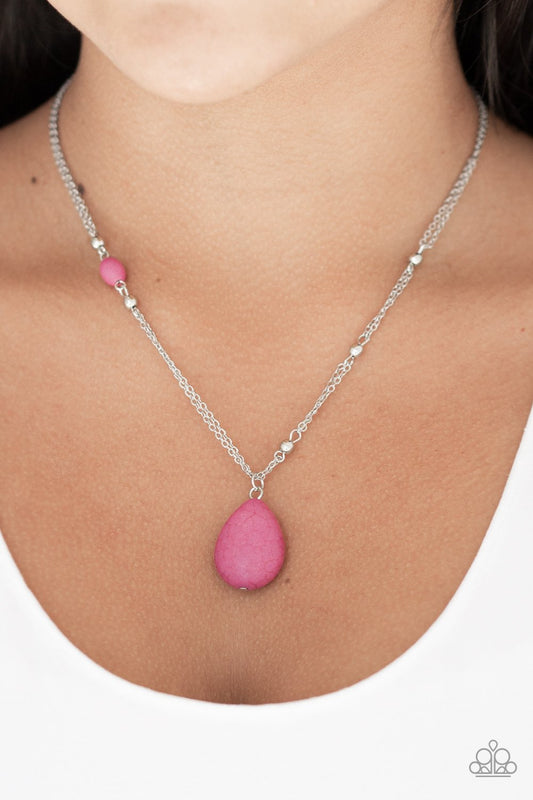 Peaceful Prairies - pink - Paparazzi necklace