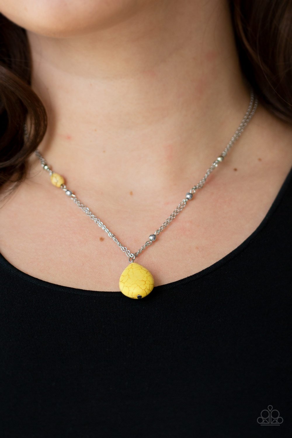 Peaceful Prairies-yellow-Paparazzi necklace