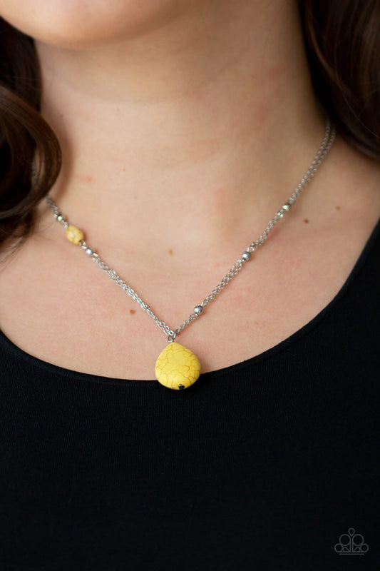 Peaceful Prairies-yellow-Paparazzi necklace