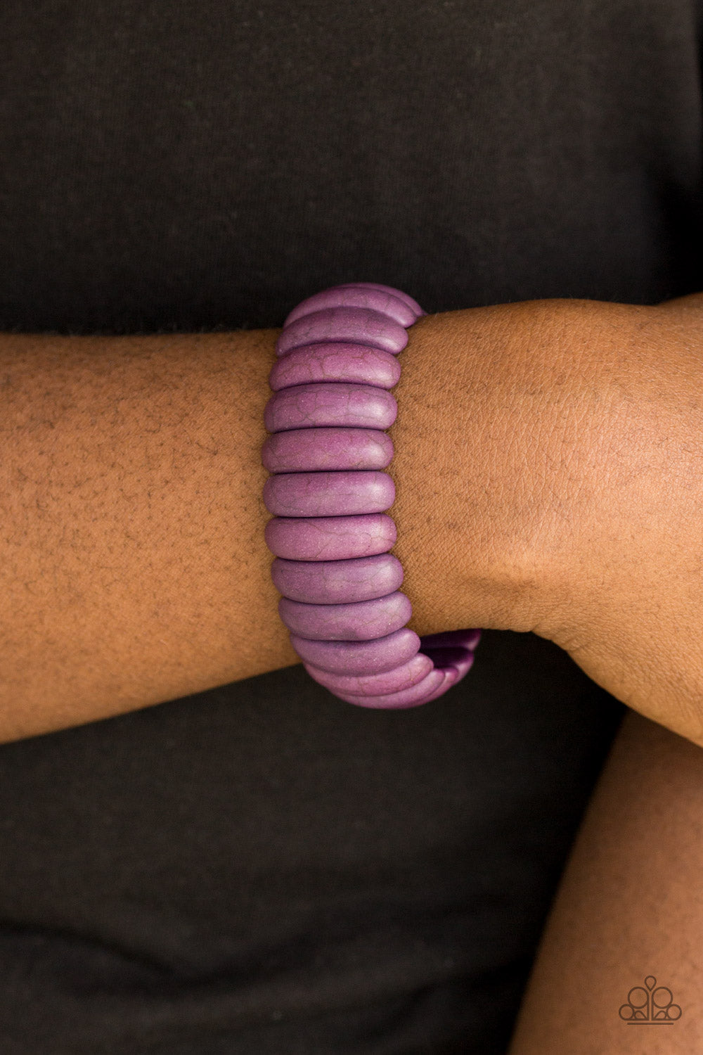 Peacefully Primal - purple - Paparazzi bracelet