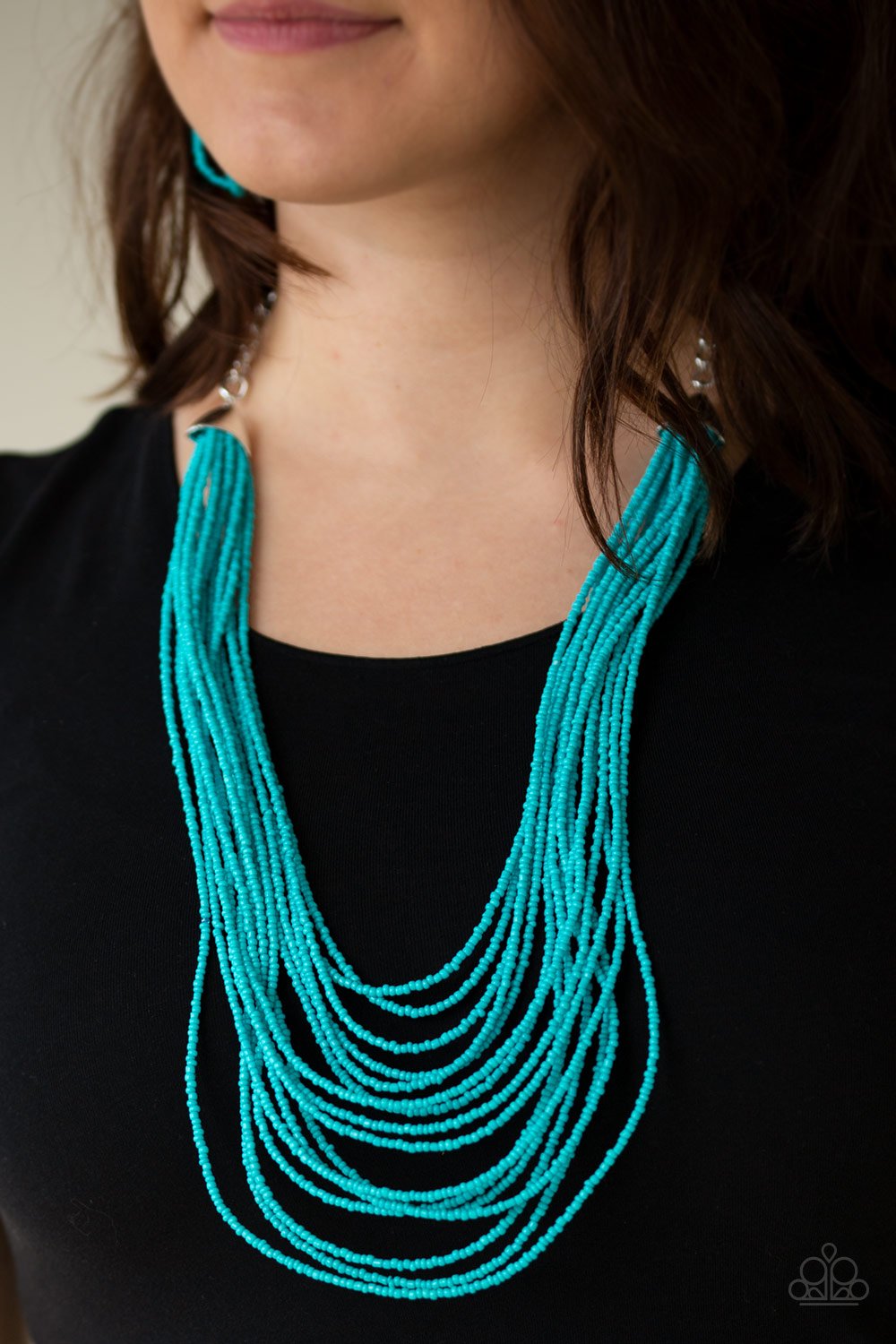 Peacefully Pacific - blue - Paparazzi necklace