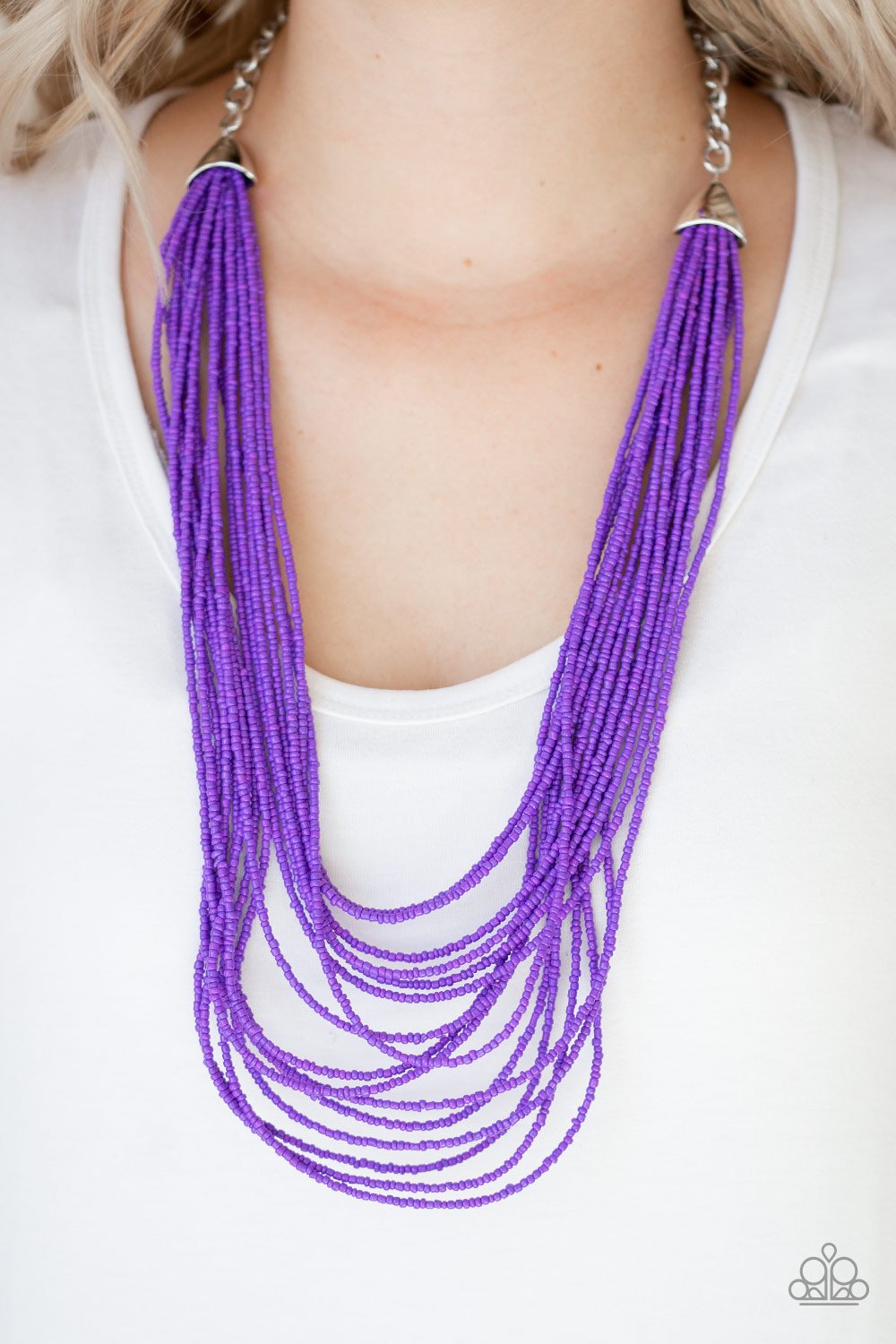Peacefully Pacific - purple - Paparazzi necklace
