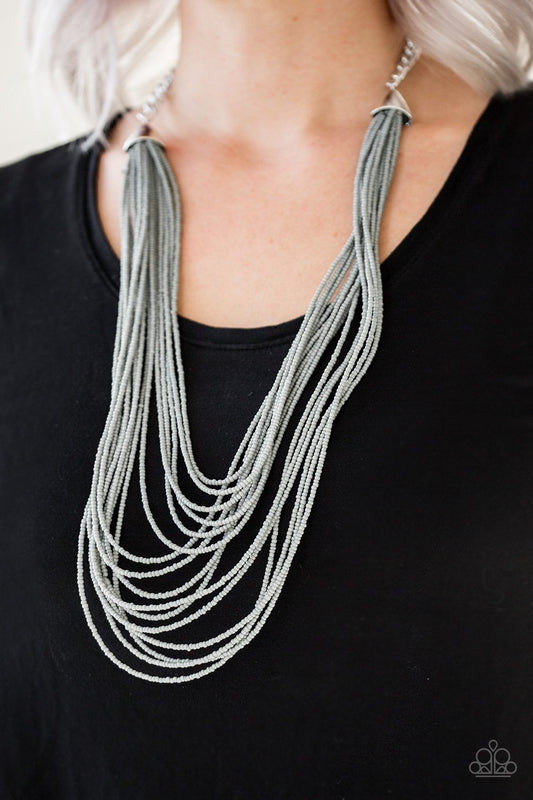 Peacefully Pacific-silver-Paparazzi necklace