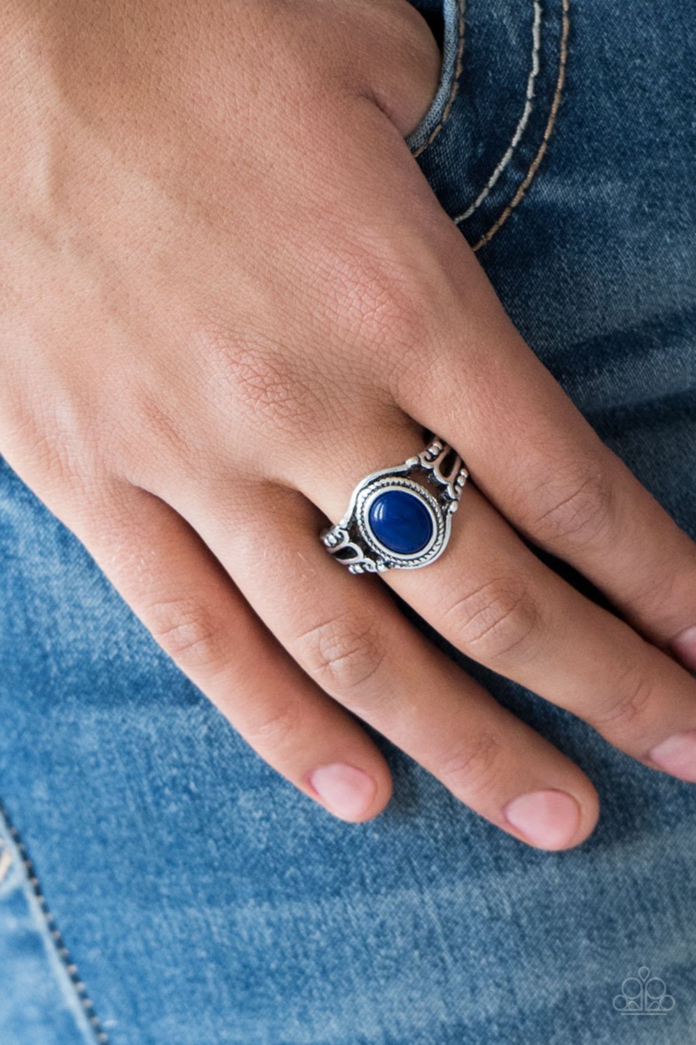 Peacefully Peaceful - blue - Paparazzi ring