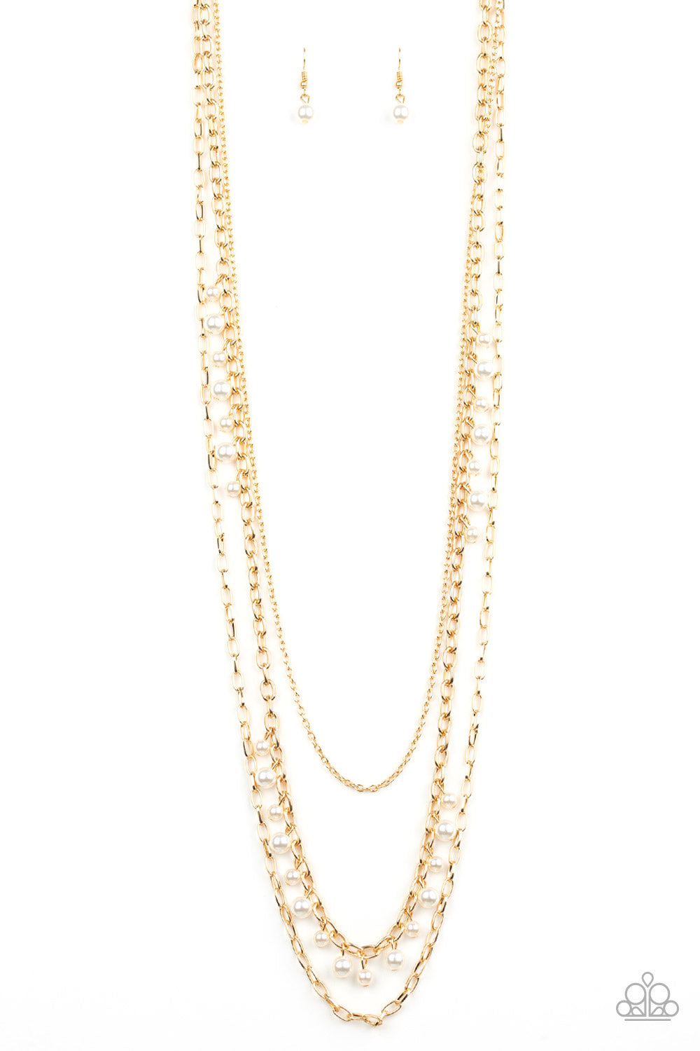 Pearl Pageant - gold - Paparazzi necklace
