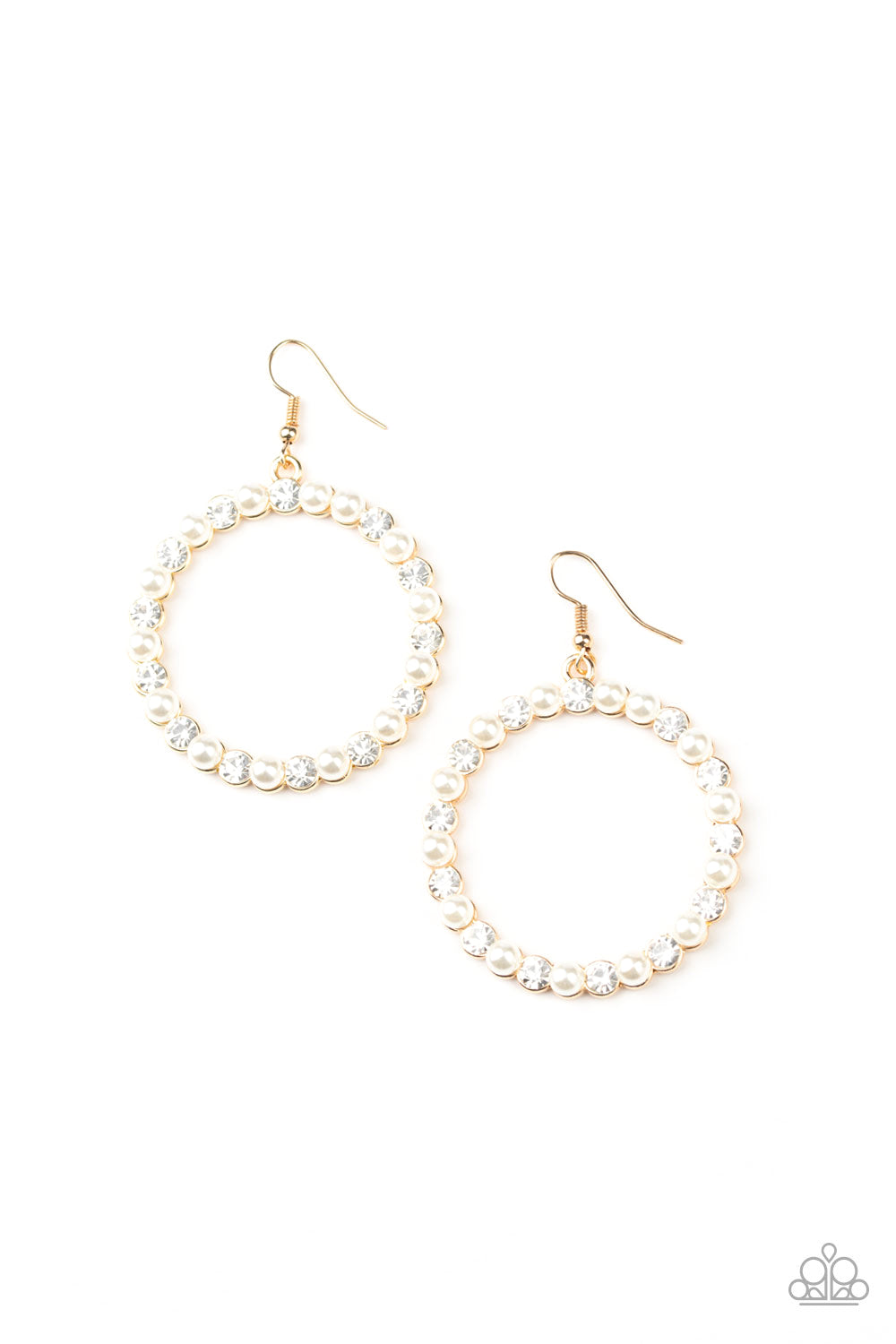 Pearl Palace - gold - Paparazzi earrings