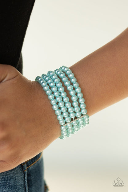 Pearl Bliss-blue-Paparazzi bracelet