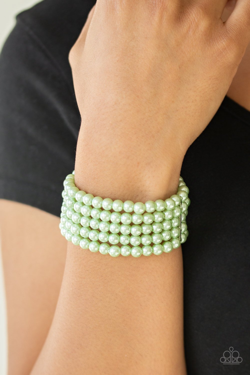 Pearl Bliss-green-Paparazzi bracelet