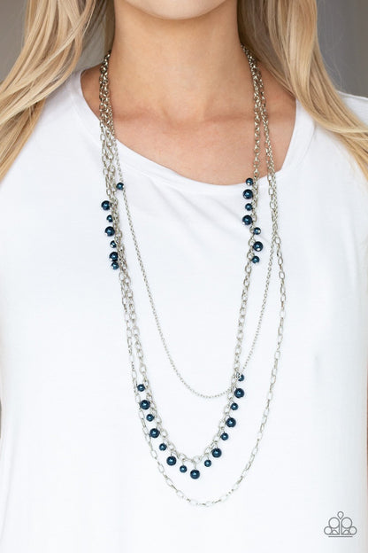 Pearl Pageant-blue-Paparazzi necklace