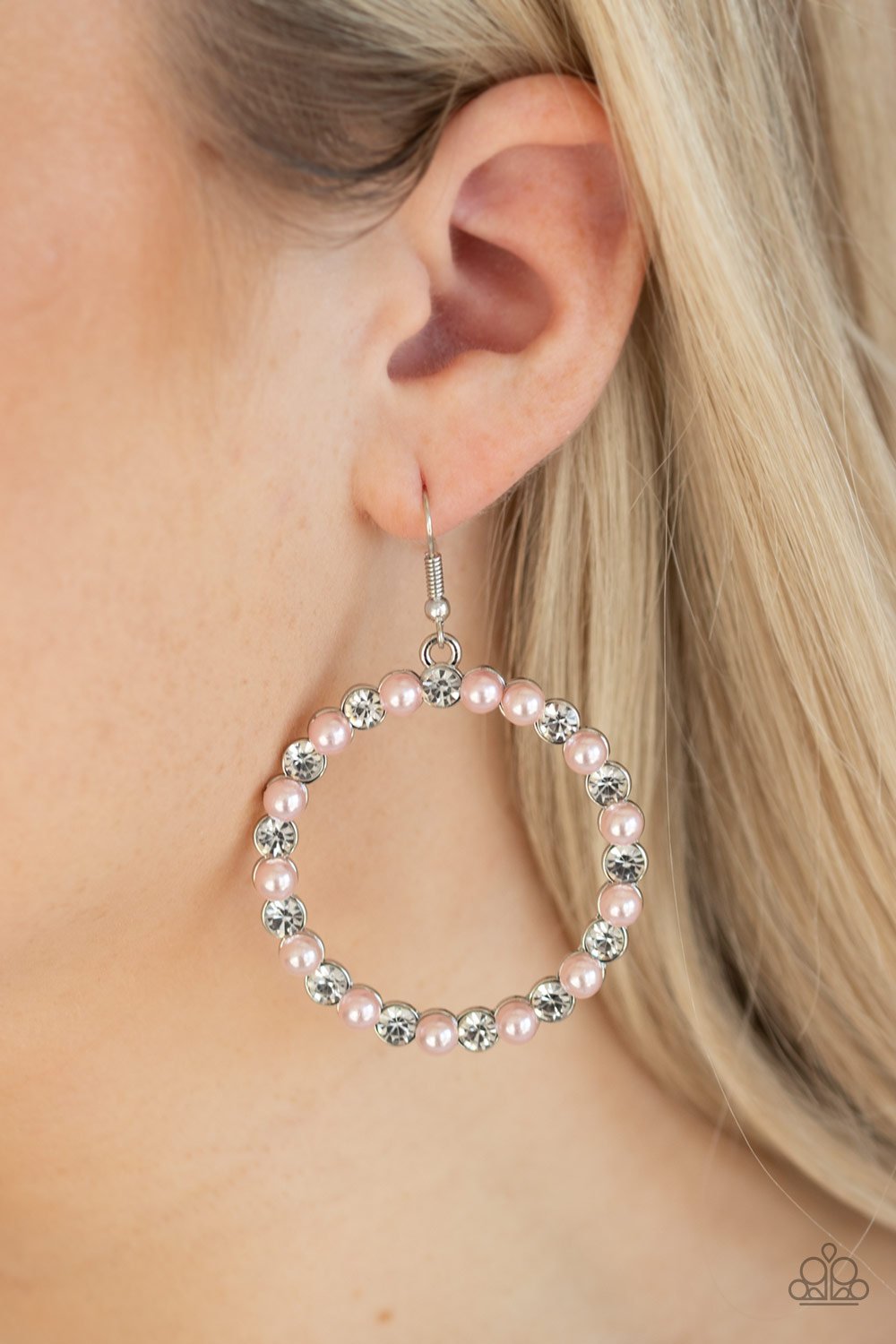 Pearl Palace-pink-Paparazzi earrings