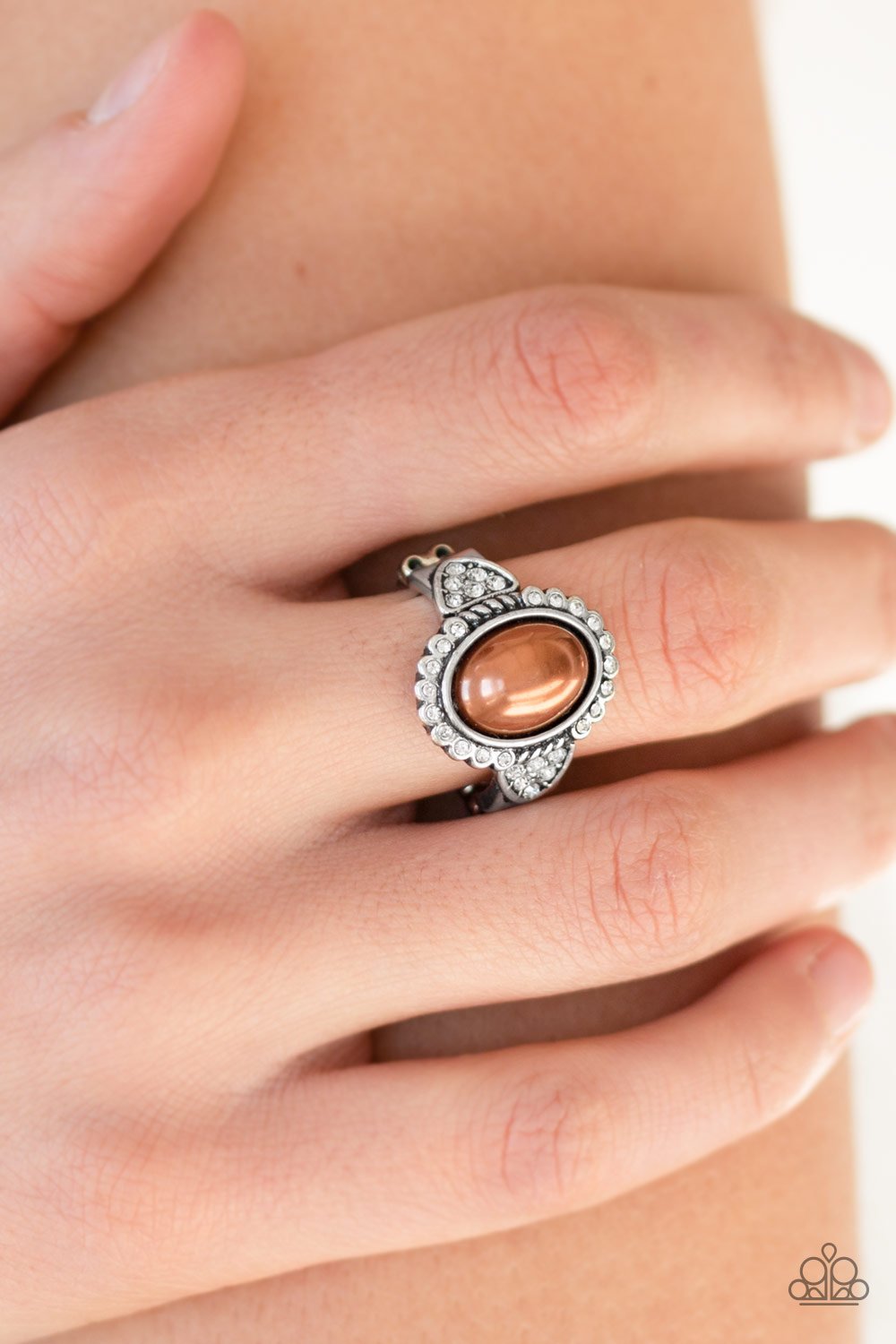 Pearl Party-brown-Paparazzi ring