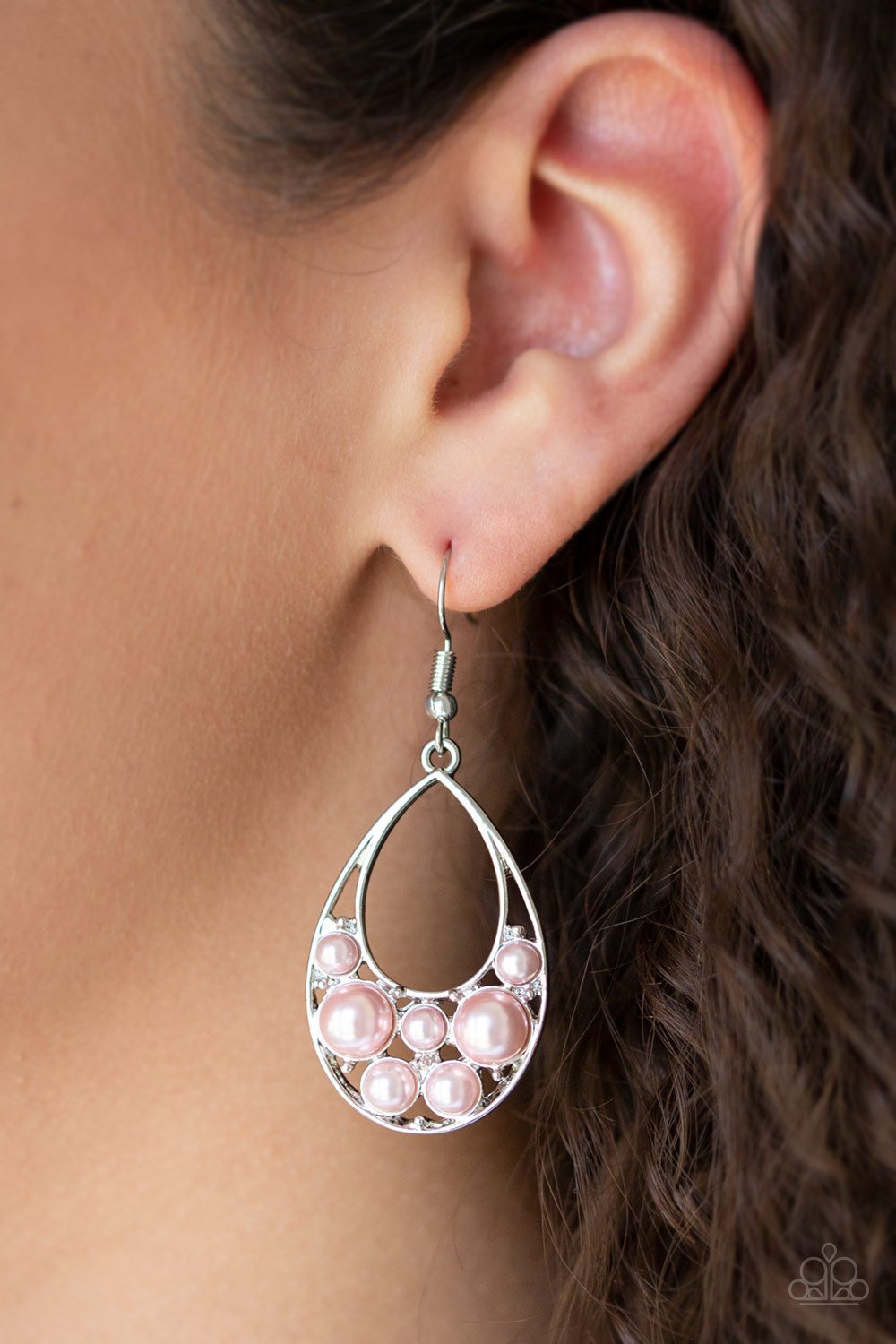 Pearl Pop-pink-Paparazzi earrings
