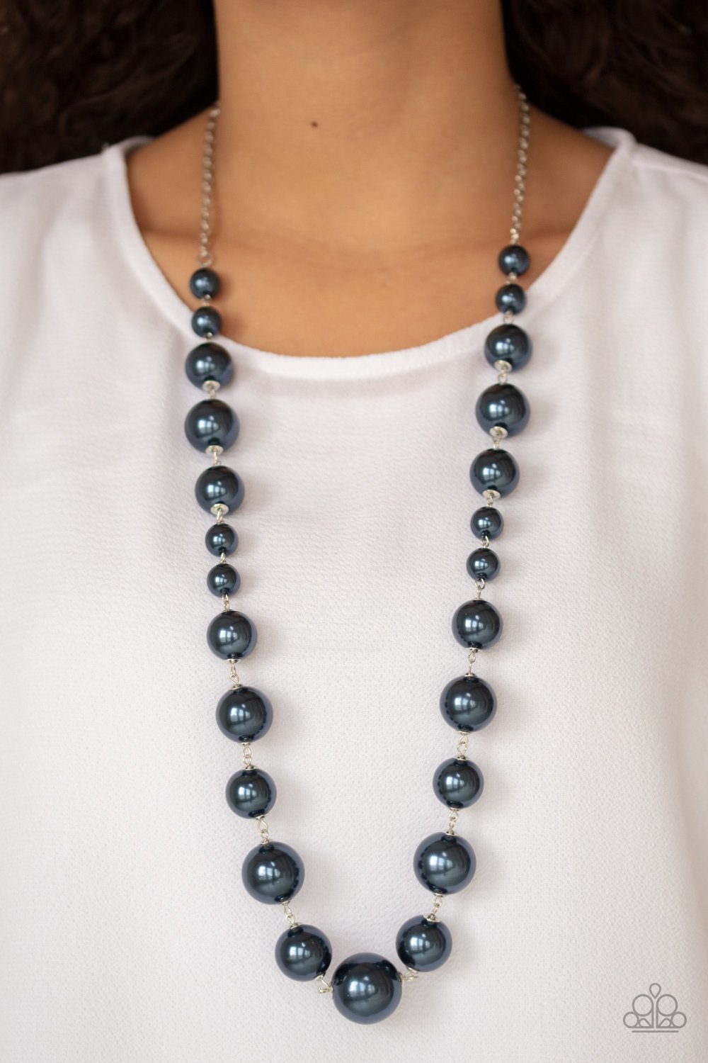 Pearl Prodigy-blue-Paparazzi necklace