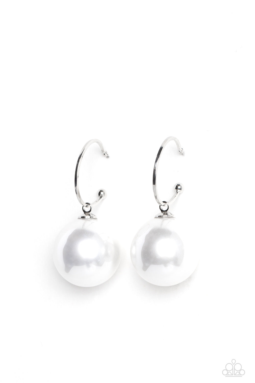 Pearl of my Eye - white - Paparazzi earrings